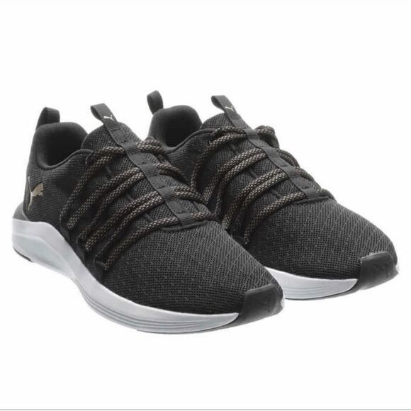 PUMA Ladies' Prowl Knit Sneakers Black 6.5 - Picture 1 of 9